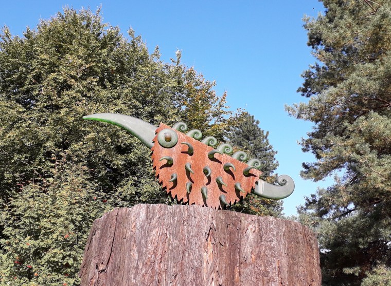 Vogelskulptur im Botanischer Garten Bonn